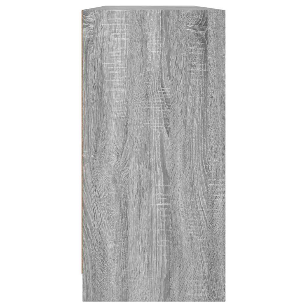 vidaXL Βιβλιοθήκη με Πόρτες Γκρι Sonoma 204x37x75 εκ. Επεξ. Ξύλο