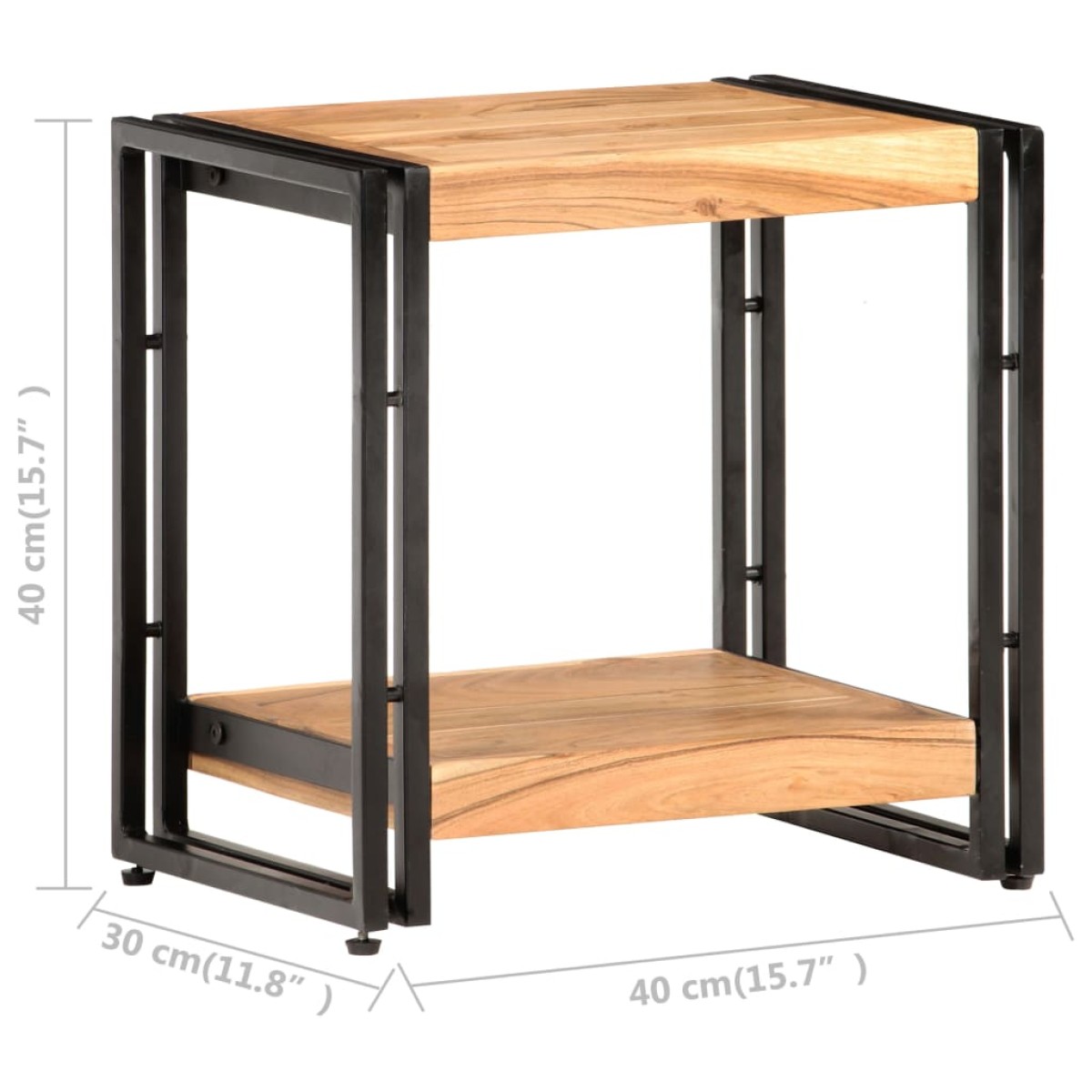 vidaXL Τραπεζάκι Βοηθητικό 40 x 30 x 40 εκ. Μασίφ Ξύλο Ακακίας