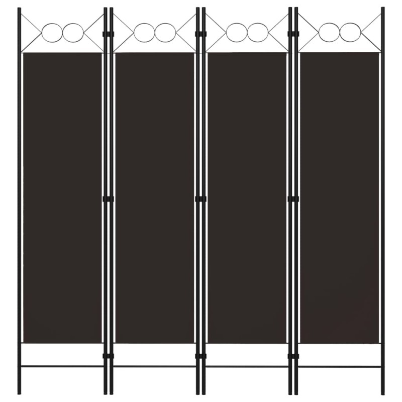 vidaXL Διαχωριστικό Δωματίου με 4 Πάνελ Καφέ 160 x 180 εκ.