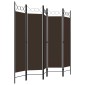 vidaXL Διαχωριστικό Δωματίου με 5 Πάνελ Καφέ 200 x 180 εκ.