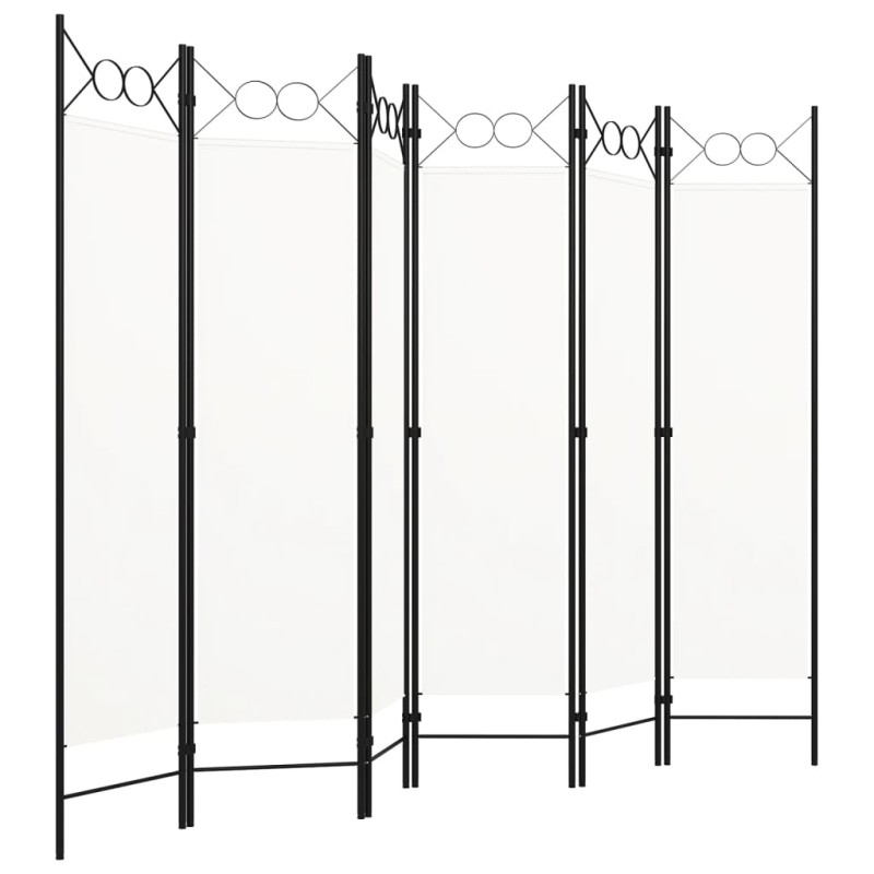 vidaXL Διαχωριστικό Δωματίου με 6 Πάνελ Λευκό 240 x 180 εκ.