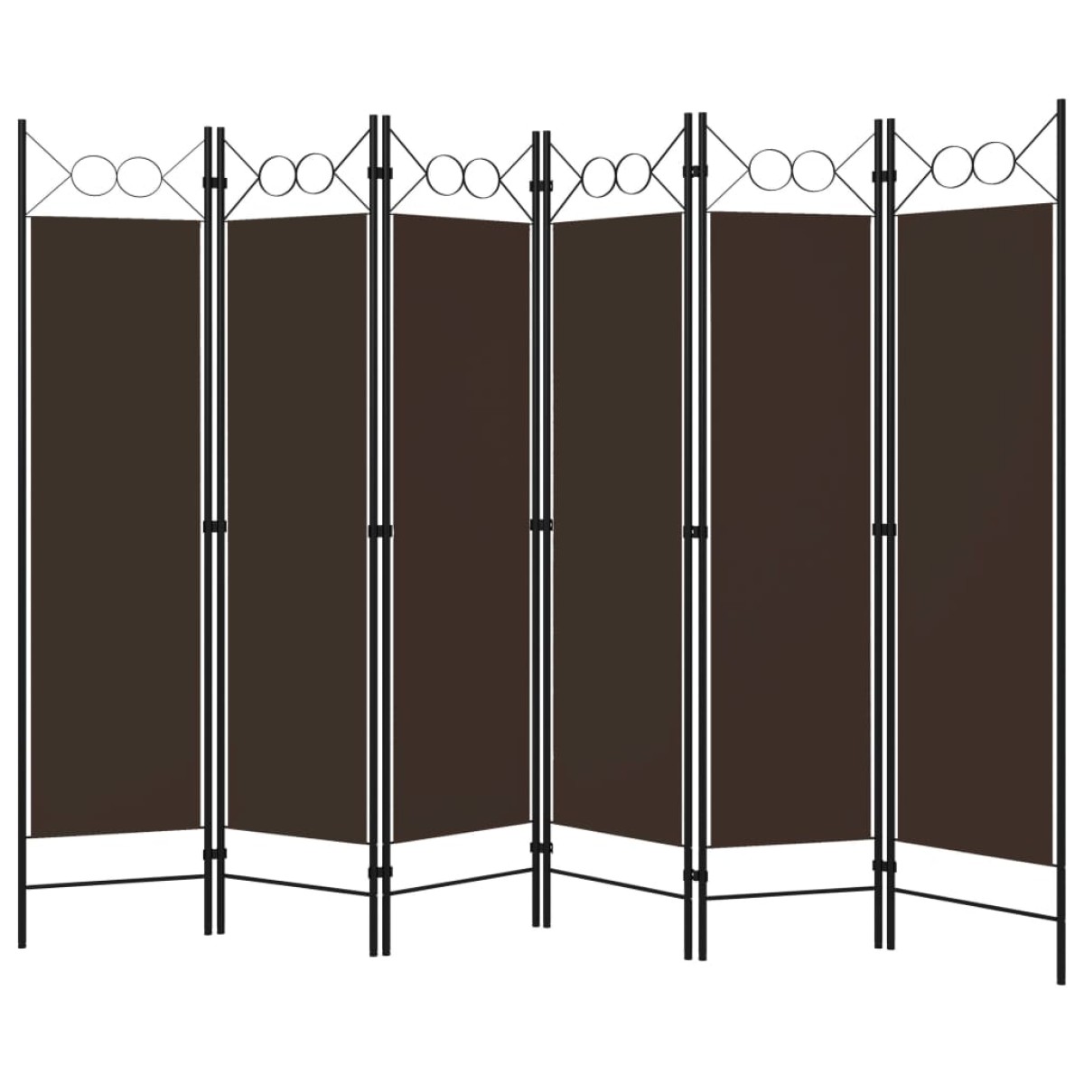 vidaXL Διαχωριστικό Δωματίου με 6 Πάνελ Καφέ 240 x 180 εκ.