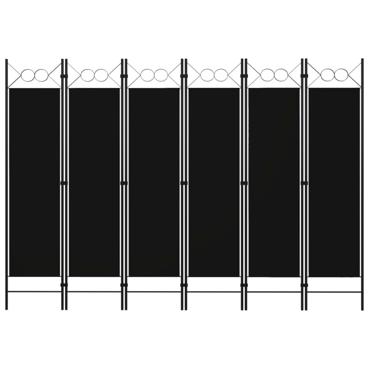 vidaXL Διαχωριστικό Δωματίου με 6 Πάνελ Μαύρο 240 x 180 εκ.