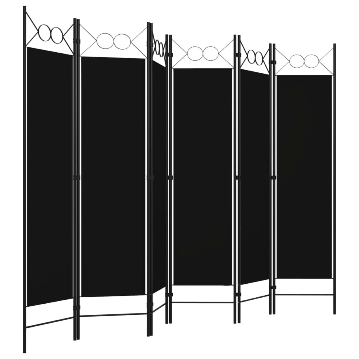 vidaXL Διαχωριστικό Δωματίου με 6 Πάνελ Μαύρο 240 x 180 εκ.