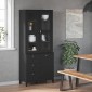 vidaXL Ντουλάπι Ψηλό VIKEN Μαύρος 80x40x190 εκ. από Μασίφ Ξύλο Πεύκου