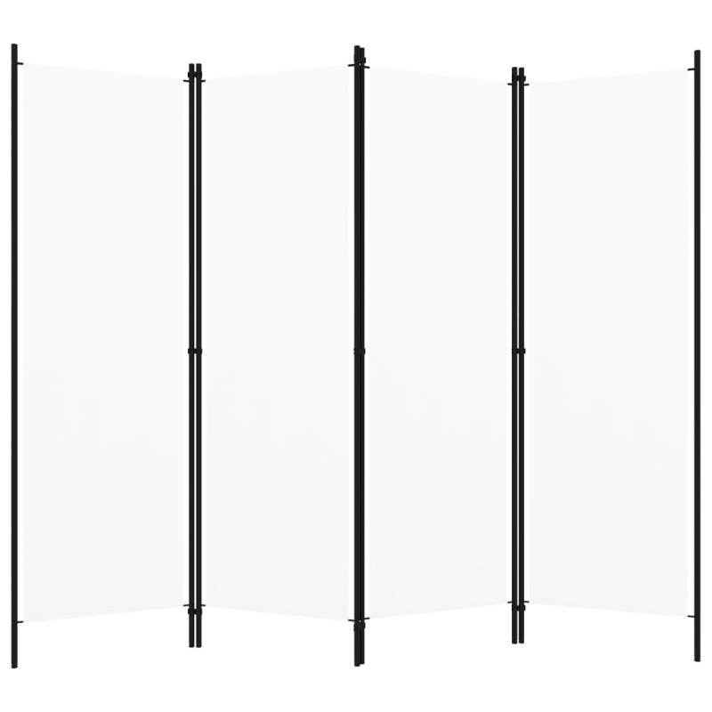 vidaXL Διαχωριστικό Δωματίου με 4 Πάνελ Λευκό 200 x 180 εκ.