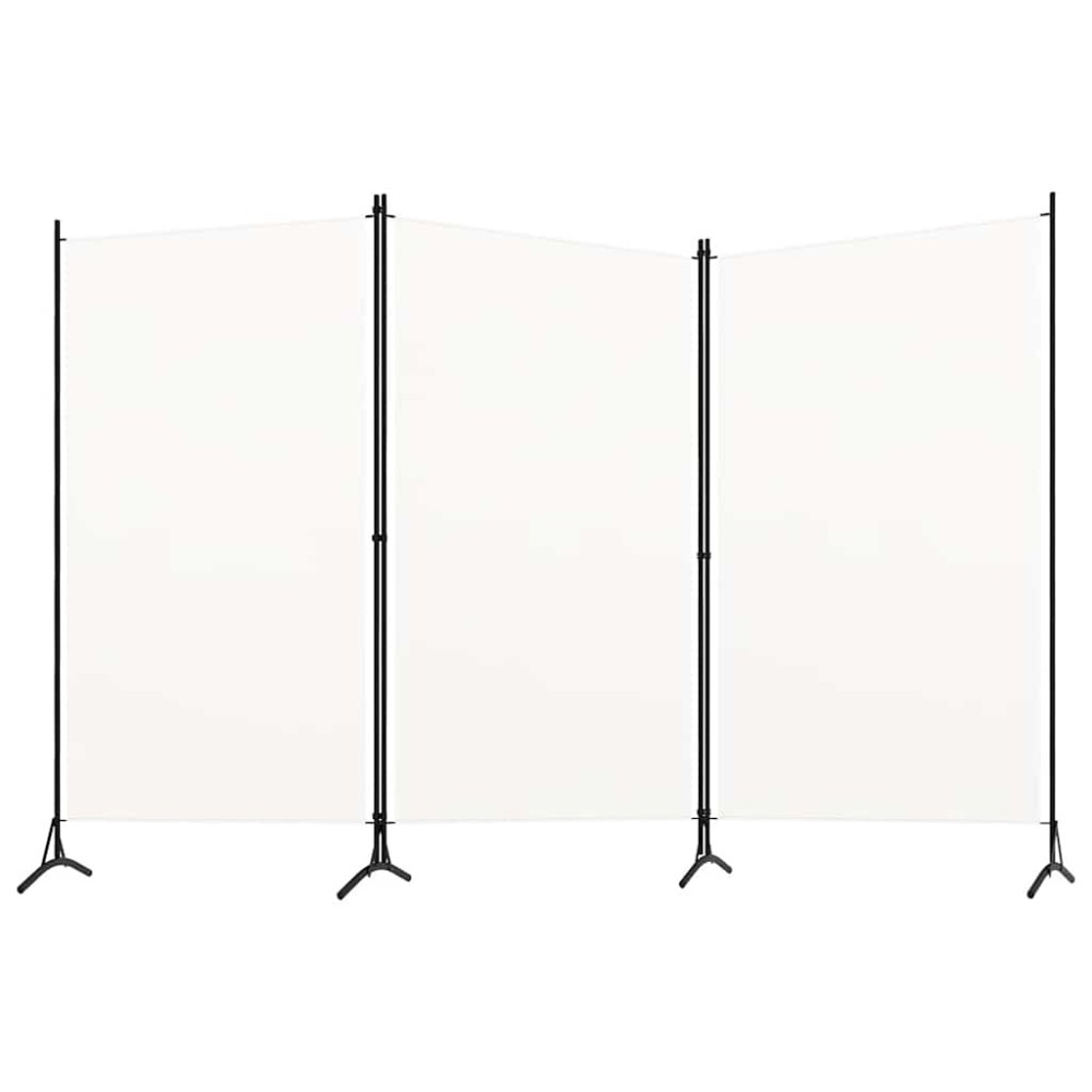 vidaXL Διαχωριστικό Δωματίου με 3 Πάνελ Λευκό 260 x 180 εκ. Υφασμάτινο