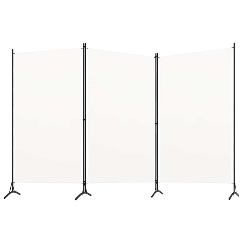 vidaXL Διαχωριστικό Δωματίου με 3 Πάνελ Λευκό 260 x 180 εκ. Υφασμάτινο