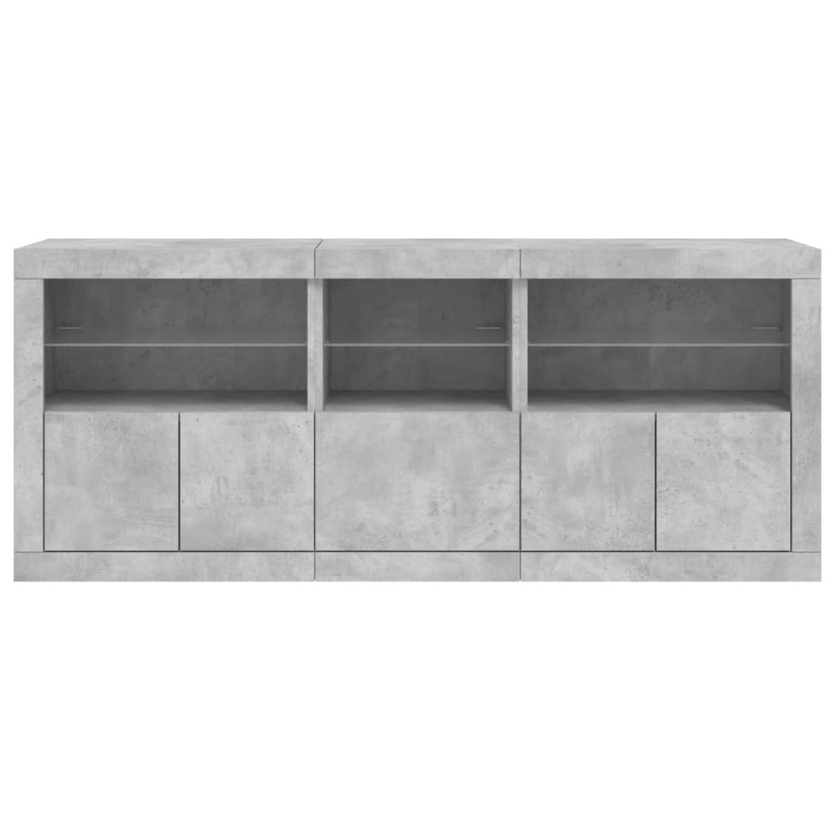 vidaXL Ντουλάπι με LED Γκρι Σκυροδέματος 162x37x67 εκ.