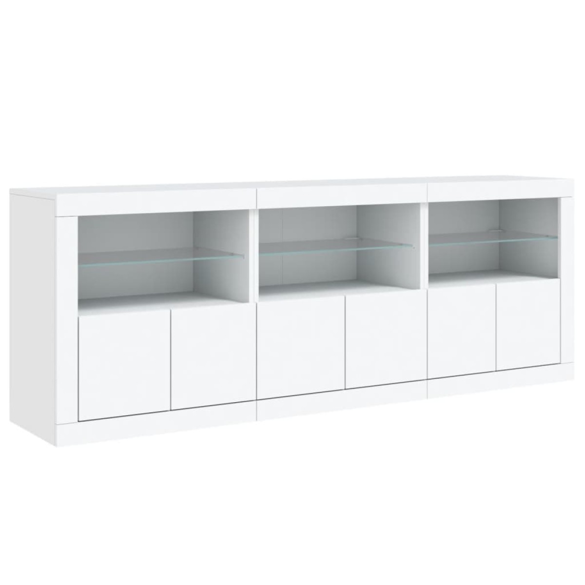 vidaXL Μπουφές με Φώτα LED Λευκός 181,5 x 37 x 67 εκ.