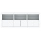 vidaXL Μπουφές με Φώτα LED Λευκός 181,5 x 37 x 67 εκ.