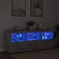 vidaXL Ντουλάπι με LED Γκρι Σκυροδέματος 181,5x37x67 εκ.
