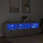 vidaXL Ντουλάπι με LED Γκρι Σκυροδέματος 202x37x67 εκ.