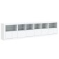vidaXL Μπουφές με Φώτα LED Λευκός 283x37x67 εκ.