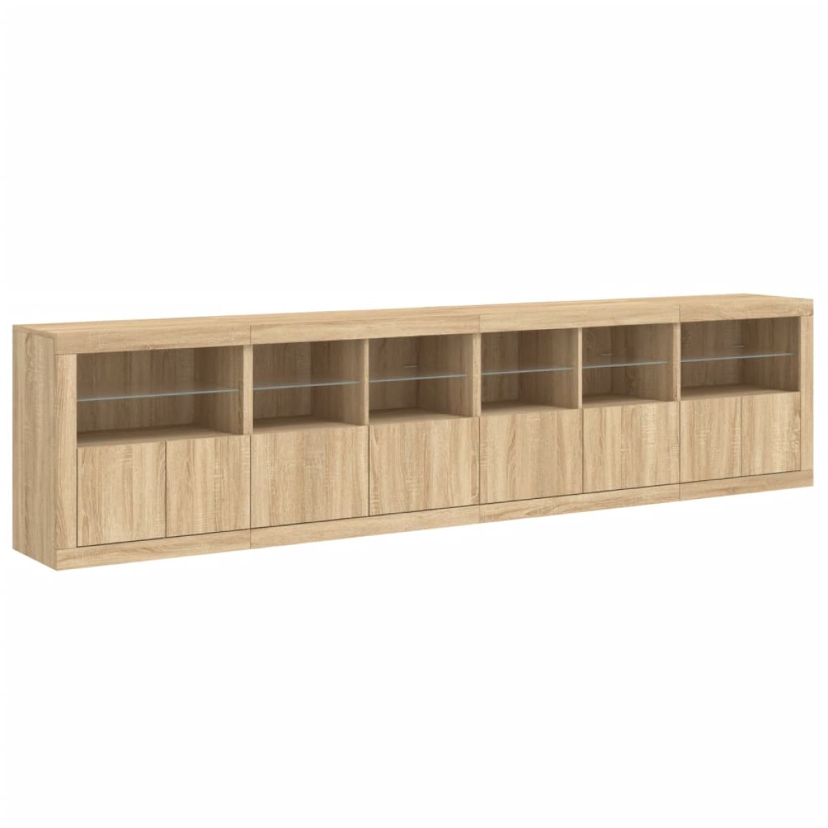 vidaXL Μπουφές με LED Sonoma Δρυς 283 x 37 x 67 εκ.