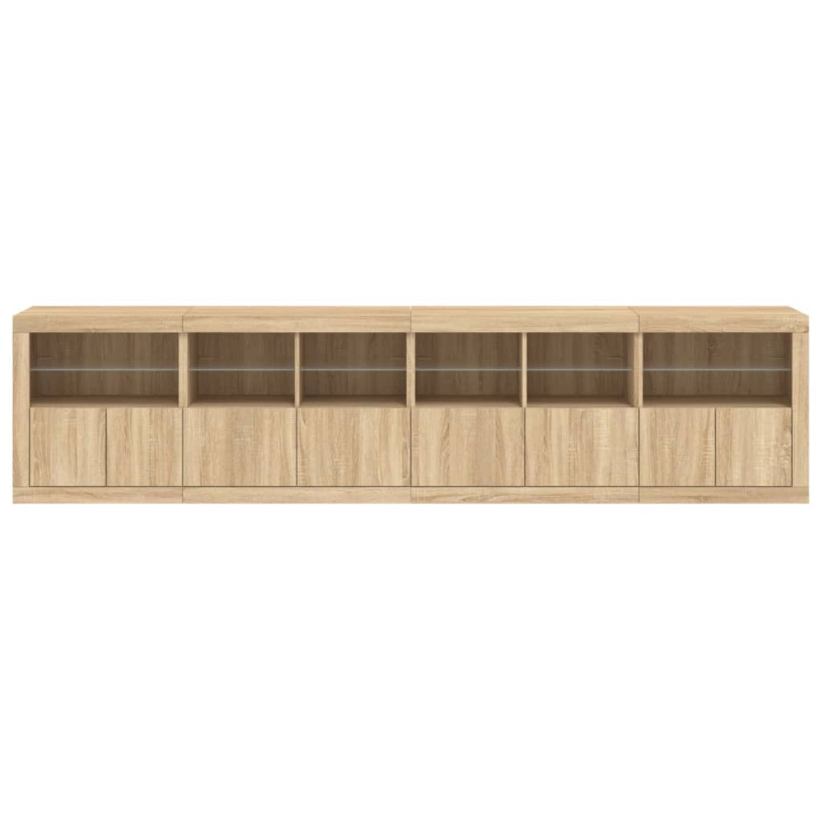 vidaXL Μπουφές με LED Sonoma Δρυς 283 x 37 x 67 εκ.