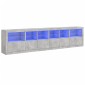 vidaXL Μπουφές με LED Γκρι Σκυροδέματος 283 x 37 x 67 εκ.