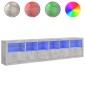 vidaXL Μπουφές με LED Γκρι Σκυροδέματος 283 x 37 x 67 εκ.
