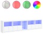 vidaXL Μπουφές με Φώτα LED Λευκός 283 x 37 x 67 εκ.