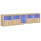 vidaXL Μπουφές με LED Sonoma Δρυς 283 x 37 x 67 εκ.