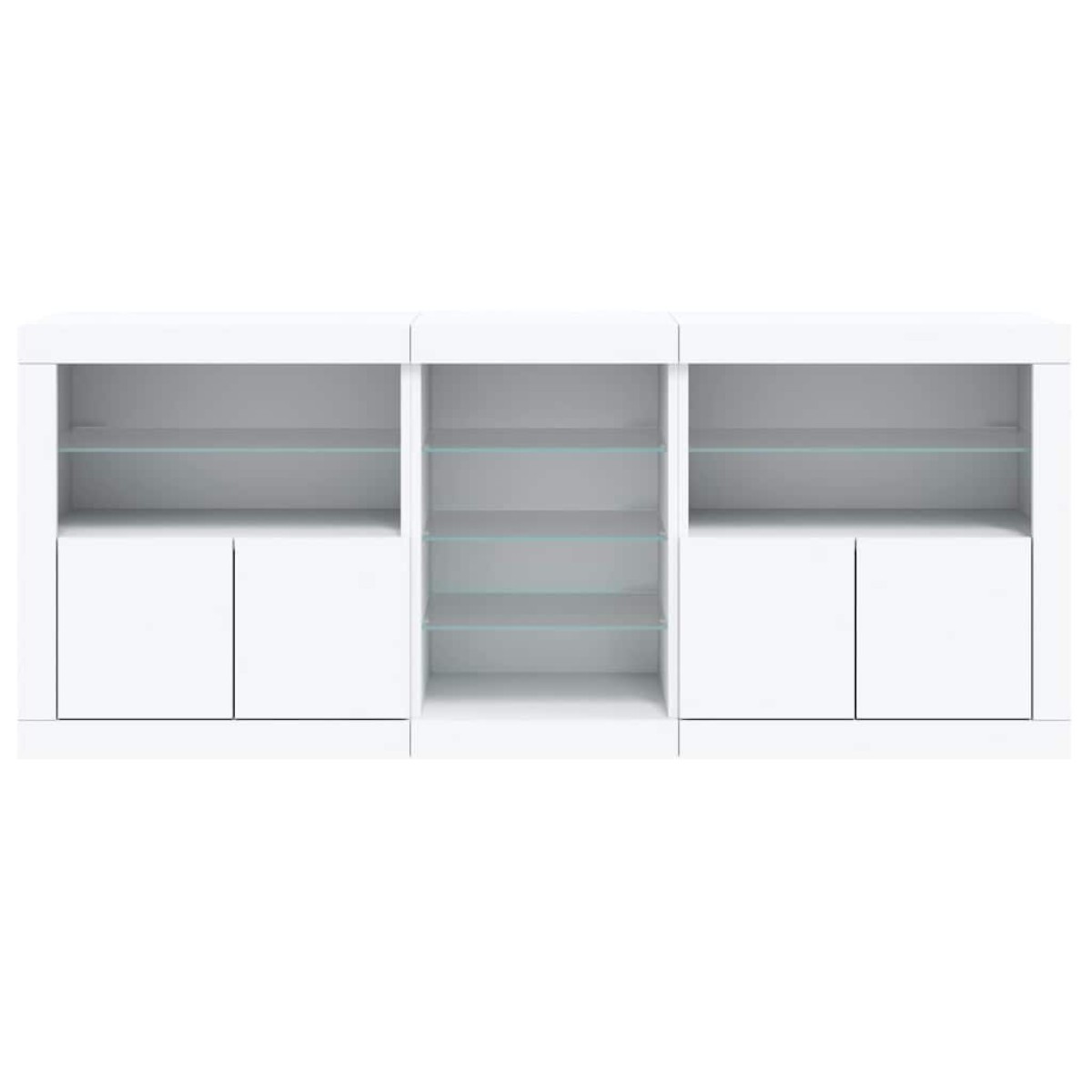 vidaXL Μπουφές με Φώτα LED Λευκός 181,5 x 37 x 67 εκ.