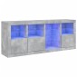 vidaXL Μπουφές με LED Γκρι Σκυροδέματος 164 x 37 x 67 εκ.