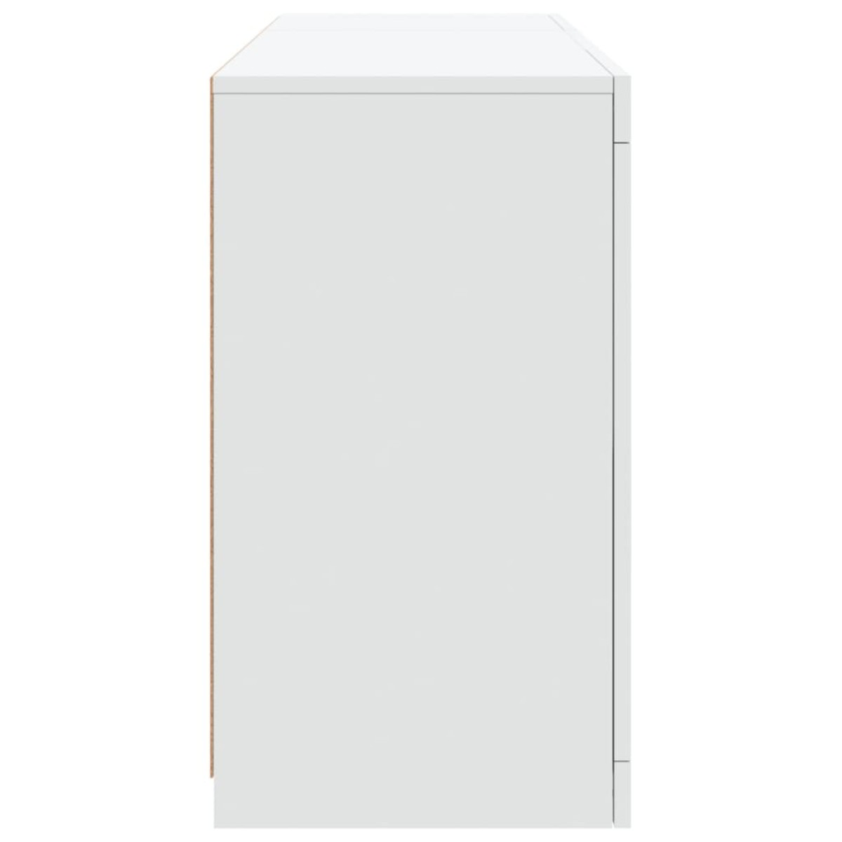 vidaXL Μπουφές με LED Λευκός 123 x 37 x 67 εκ.