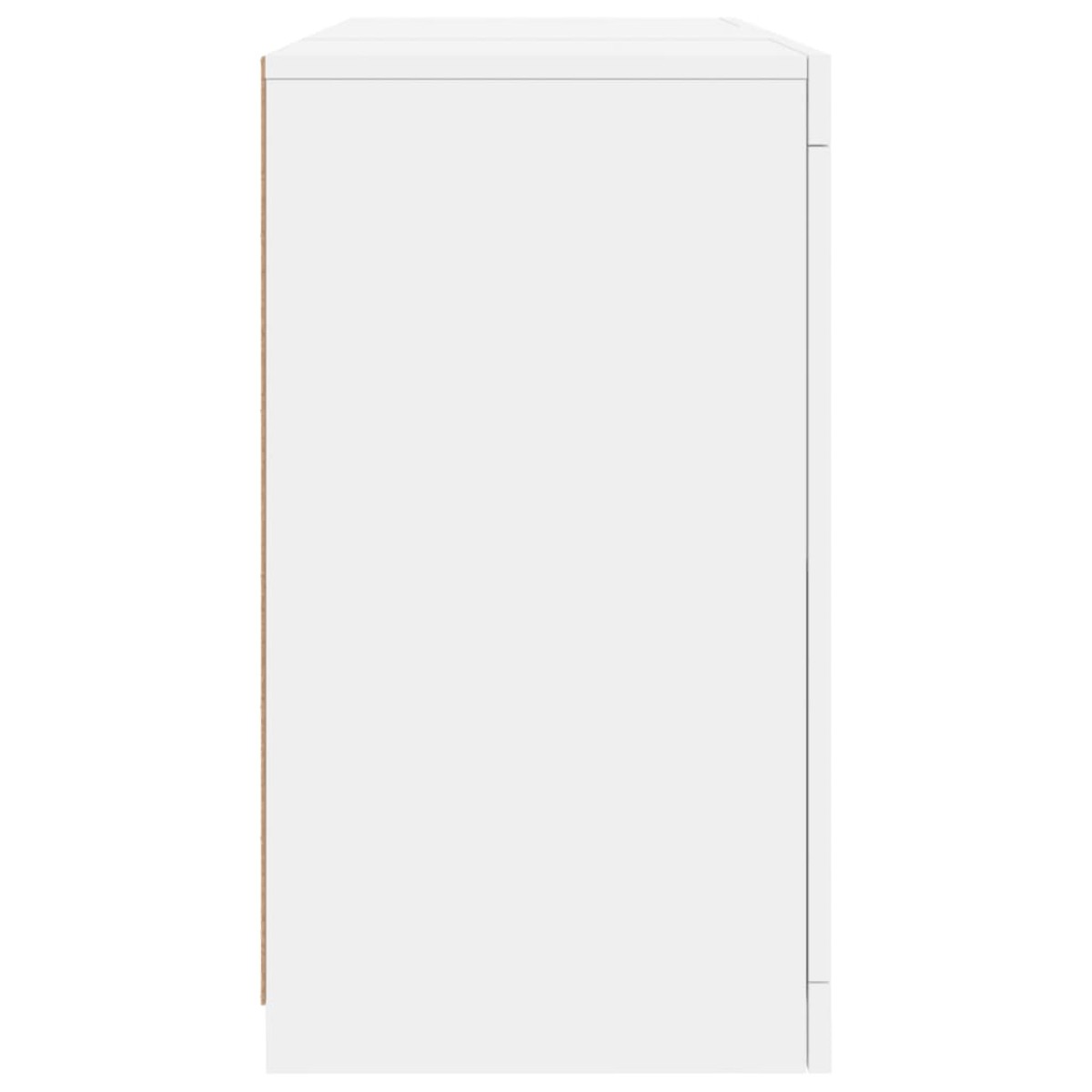 vidaXL Μπουφές με Φώτα LED Λευκός 123 x 37 x 67 εκ.