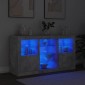 vidaXL Ντουλάπι με LED Γκρι Σκυροδέματος 123 x 37 x 67 εκ.