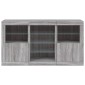 vidaXL Μπουφές με LED Γκρι Sonoma 123 x 37 x 67 εκ.