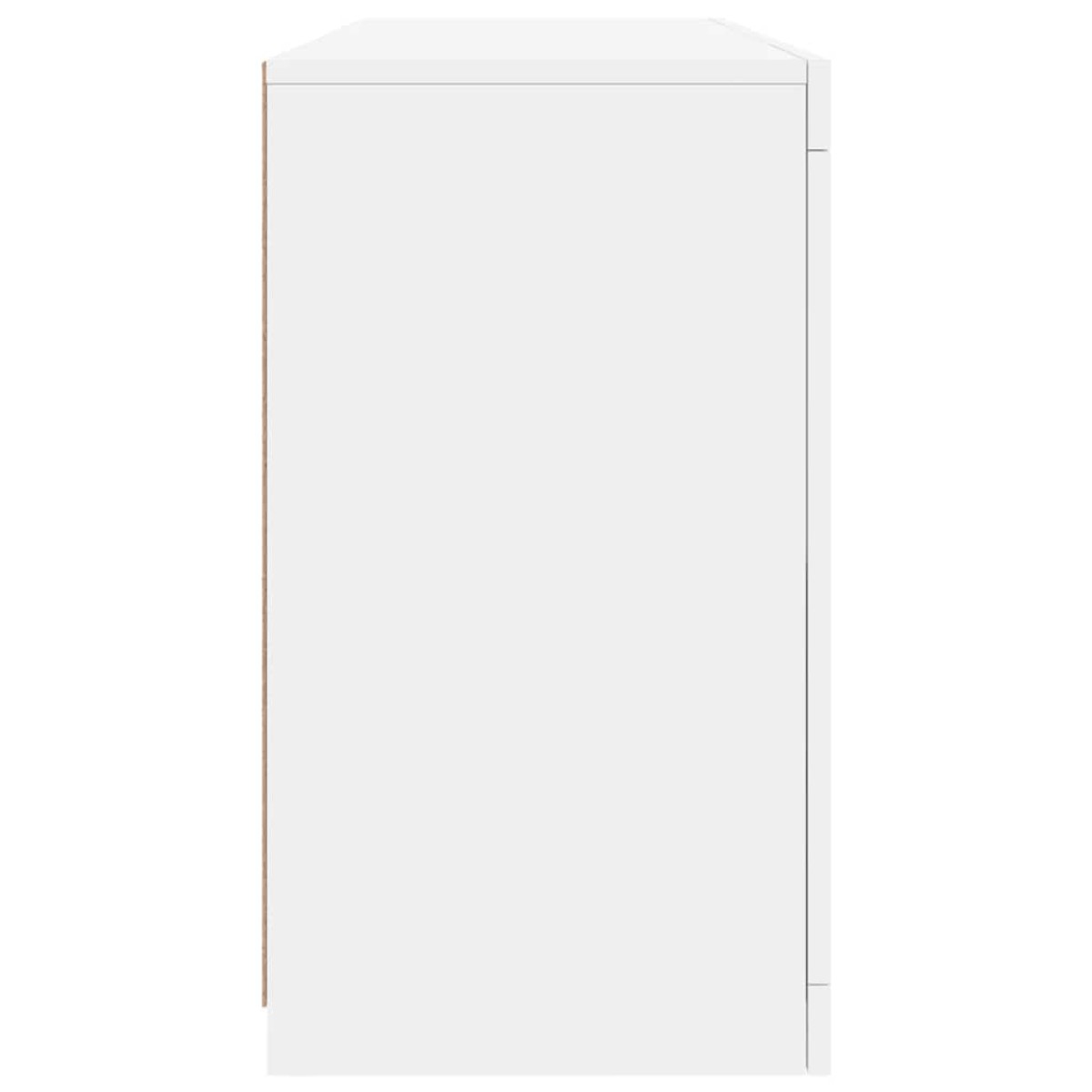 vidaXL Μπουφές με Φώτα LED Λευκός 142,5 x 37 x 67 εκ.
