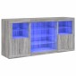 vidaXL Μπουφές με LED Γκρι Sonoma 142,5x37x67 εκ.