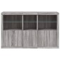 vidaXL Μπουφές με Φώτα LED Γκρι Sonoma 162 x 37 x 100 εκ.