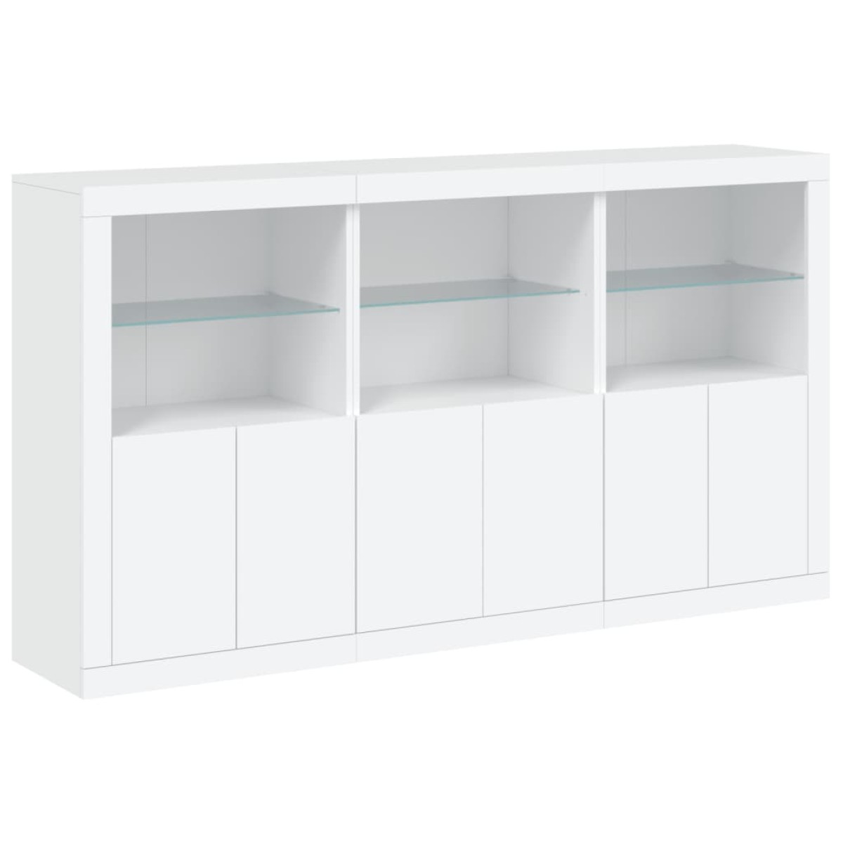vidaXL Μπουφές με Φώτα LED Λευκός 181,5 x 37 x 100 εκ.
