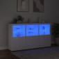 vidaXL Μπουφές με Φώτα LED Λευκός 181,5 x 37 x 100 εκ.