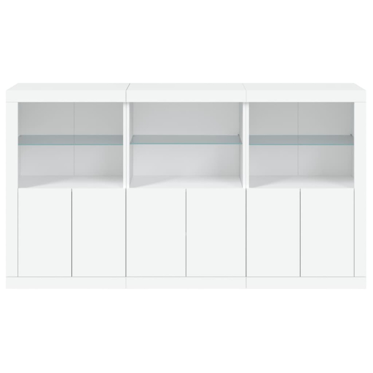 vidaXL Μπουφές με Φώτα LED Λευκός 181,5 x 37 x 100 εκ.