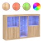vidaXL Μπουφές με Φώτα LED Sonoma Δρυς 162 x 37 x 100 εκ.