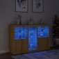 vidaXL Μπουφές με Φώτα LED Sonoma Δρυς 162 x 37 x 100 εκ.