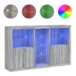 vidaXL Μπουφές με Φώτα LED Γκρι Sonoma 162 x 37 x 100 εκ.