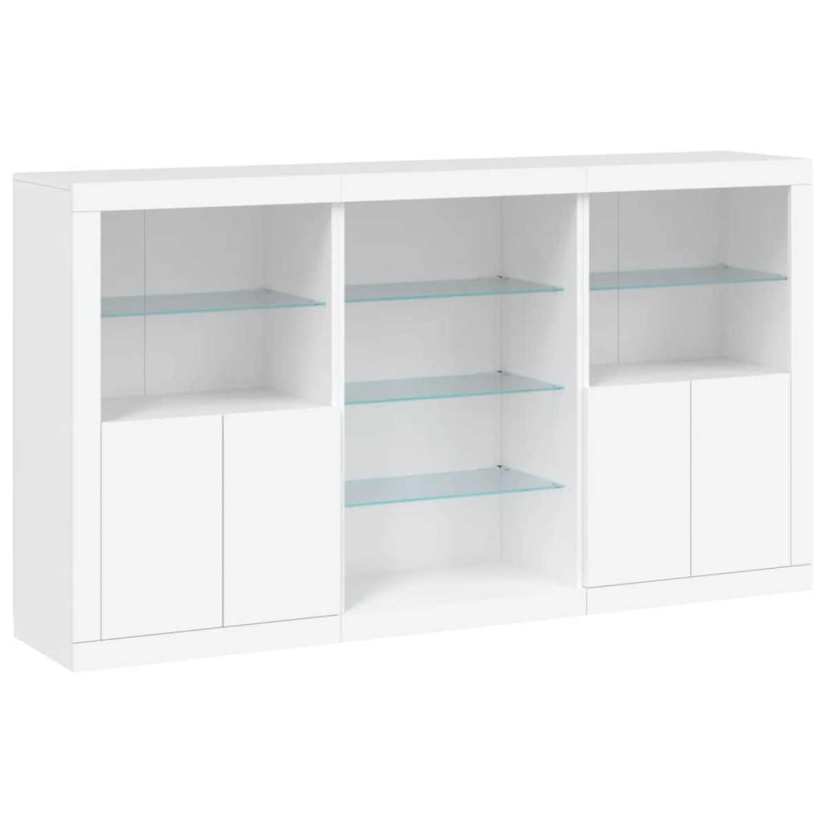 vidaXL Μπουφές με Φώτα LED Λευκός 181,5 x 37 x 100 εκ.
