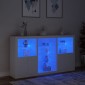 vidaXL Μπουφές με Φώτα LED Λευκός 181,5 x 37 x 100 εκ.