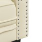 vidaXL Καναπές Chesterfield 3 τεμαχίων σετ Cream Faux Leather