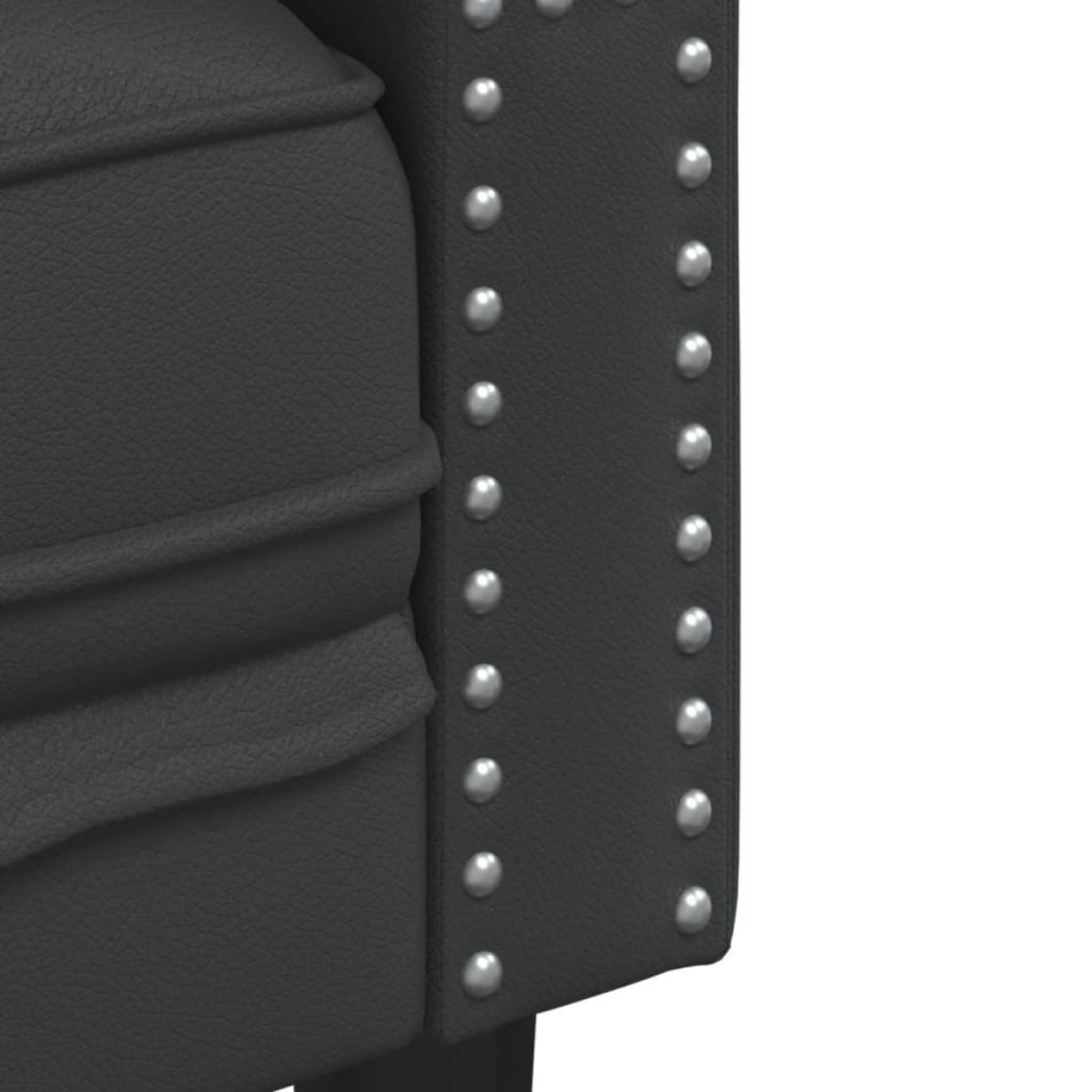 vidaXL Σετ Καναπέδων Chesterfield 2 Τεμαχίων από Μαύρο Συνθετικό Δέρμα