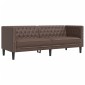 vidaXL Σετ Καναπέδων Chesterfield 2 Τεμαχίων από Καφέ Συνθετικό Δέρμα
