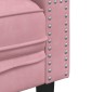 vidaXL Σετ Καναπέδων Chesterfield 2 Τεμαχίων με Στηρίγματα Ροζ Βελούδο
