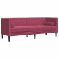 vidaXL Καναπές Chesterfield Σετ 3 Τεμ. με Στηρίγματα Μπορντό Βελούδο