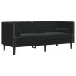 vidaXL Καναπές Chesterfield Σετ 2 Τεμ. με Στηρίγματα Αν. Γκρι Βελούδο