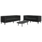 vidaXL Καναπές Chesterfield Σετ 2 Τεμ. με Στηρίγματα Αν. Γκρι Βελούδο