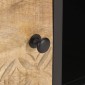 vidaXL Έπιπλο TV με Σκαλιστή Πόρτα 130x30x40 εκ. Ακατέργ. Ξύλο Μάνγκο