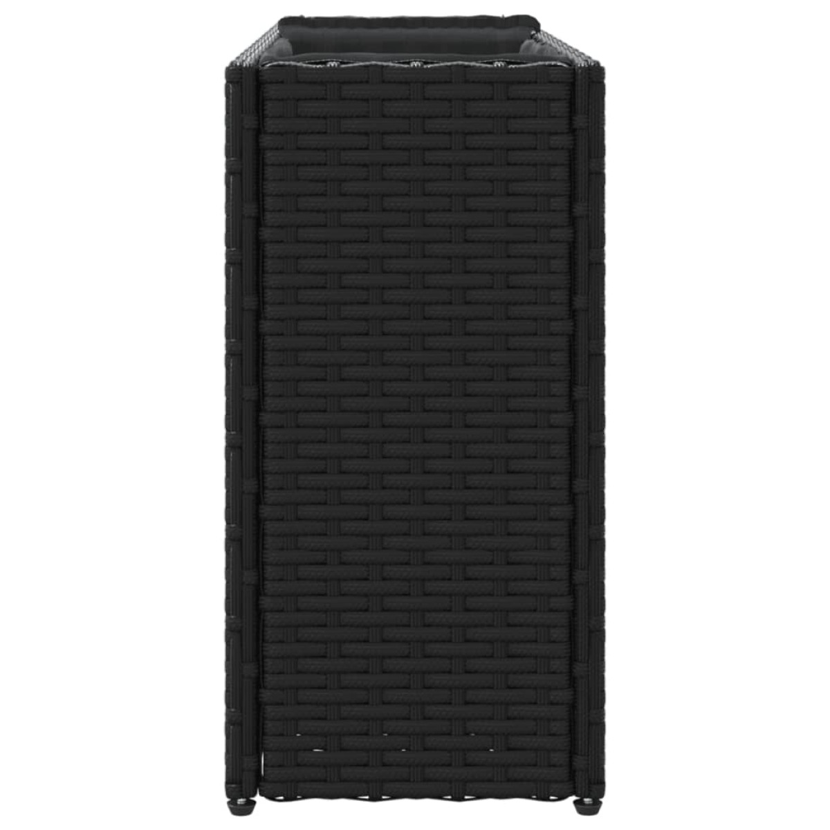 vidaXL Ζαρντινιέρες Κήπου 2 Γλάστρες 2 τεμ Μαύρη 90x20x40εκ Συνθ Ρατάν